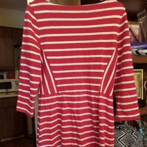 Gap Red and White Striped Dress